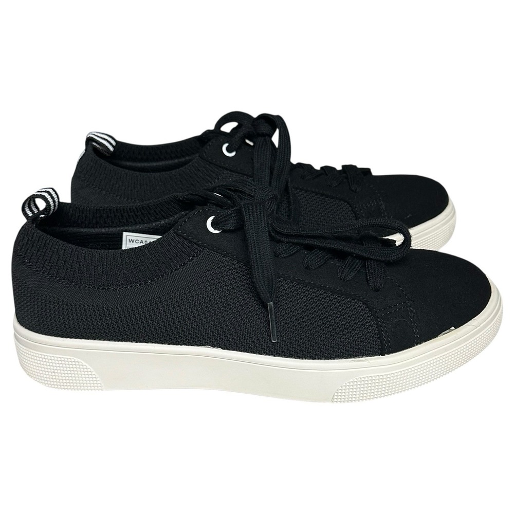 Propet Kenna Sneakers Durocloud Shoes Black Knit Suede‎ Womans 8.5 NWOB WCA042M